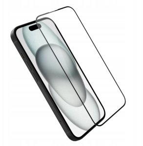 TELTECH PREMIUM SZKŁO 6D IPHONE 15 SZKŁO PROFILOWANE HARTOWANE FULL COVER CZARNA RAMKA 8
