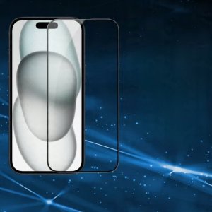TELTECH PREMIUM SZKŁO 6D IPHONE 15 SZKŁO PROFILOWANE HARTOWANE FULL COVER CZARNA RAMKA 9