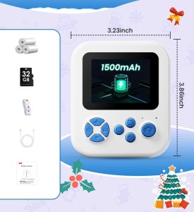 Aparat Natychmiastowy Dla Dzieci Cyfrowy Mp3 Gry Druk Telefon Obiektyw 180s / P02 Niebieski 2