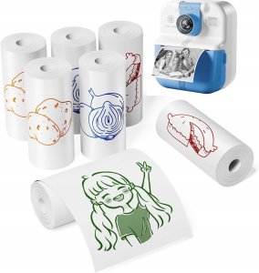 Aparat Natychmiastowy Dla Dzieci Cyfrowy Mp3 Gry Druk Telefon Obiektyw 180s / P02 Niebieski 6