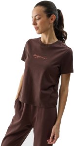 KOSZULKA DAMSKA BAWEŁNIANA 4F F1354 T-SHIRT BRĄZOWY R. M 1