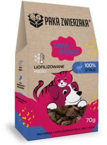Paka Zwierzaka Przysmak liofilizowany Samo Mięsko STRUŚ 70g 1