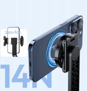 Kijek Selfie Stick Statyw 1,44m Na Magnes Magsafe Telefon Smartfon + Pilot / Tt88 / Czarny 6