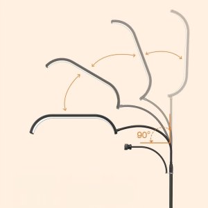 Lampa Led Kosmetyczna Bezcieniowa Moon Stojąca + Kółka 45w Marinelli Gx520r / Czarny 6