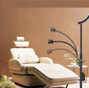 Lampa Led Kosmetyczna Bezcieniowa Moon Stojąca + Kółka 45w Marinelli Gx520r / Czarny 7