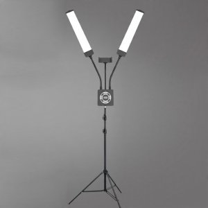 Podwójna Giętka Lampa Led Kosmetyczna Fotograficzna Video 40w + Pilot / M46 / Czarny 2