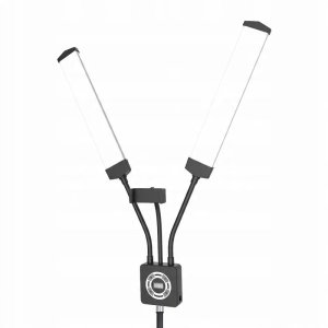 Podwójna Giętka Lampa Led Kosmetyczna Fotograficzna Video 40w + Pilot / M46 / Czarny 9
