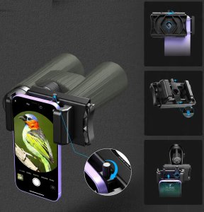 Uchwyt Mocowanie Do Teleskopu Mikroskopu Lornetki Lunety Telefonu Obrotowy / Apl-f002x 5