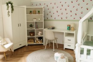 Biurko dziecięce AMELIA 145cm białe LITTLE SKY 7