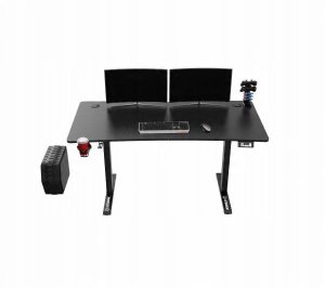 ULTRADESK Biurko dla gracza LEVEL V2, 140x68cm, 72-117cm, elektycznie regulowany, bez podk�adki 11