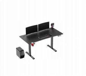 ULTRADESK Biurko dla gracza LEVEL V2, 140x68cm, 72-117cm, elektycznie regulowany, bez podk�adki 2