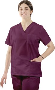 Visent Bluza medyczna ELASTYCZNA stretch - śliwka chirurgiczna damska K80 STR XXL 11