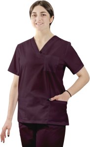 Visent Bluza medyczna ELASTYCZNA stretch - śliwka chirurgiczna damska K80 STR XXL 17
