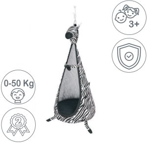 Huśtawka kokon Zebra do pokoju i ogrodu 50kg | komfort i styl 5