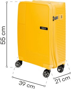 Walizka kabinowa SwissBags Magna 55 cm żółty 6