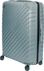 Duża walizka SwissBags Diamond cut 76 cm metaliczny niebieski 2