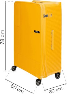 Duża walizka SwissBags Magna 78 cm żółty 9