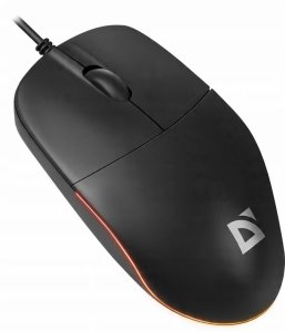 Mysz Defender Mysz przewodowa AZORA MB-241 1200 DPI czarna podwietlana 2