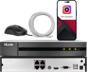 Rejestrator IP HiLook by Hikvision NVR-104MH-C/4P(STD)(D) / NVR-4CH-5MP/4P 4 kanałowy sieciowy z POE 1