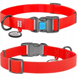 Collar Waterproof Obroża wodoodporna z QR-paszportem, plastikowy fastex, M 20mm/28-40cm czerwona 1