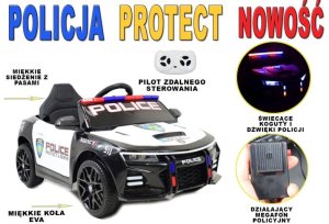 SAMOCHÓD POLICYJNY PROTECT NA AKUMULATOR, MEGAFON, KOGUTY, JAKOSĆ/XMX-629 EDUKAMP 3