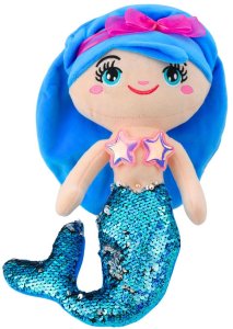 Pluszowa Syrenka Przytulanka Ogon W Cekiny Niebieska 30cm LEAN Toys 2