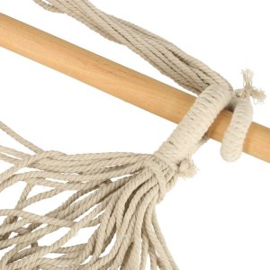 Krzesło brazylijskie z podnóżkiem leżak wiszący huśtawka 130cm beż Kik Sp. z o. o. Sp. k. 7