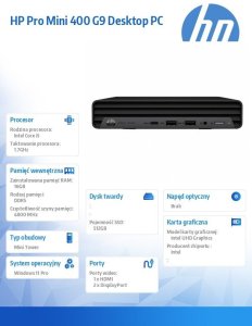 Komputer HP Desktop ProMini G9 i5-14500T 512GB/16GB/W11P B6ZB3ET Inc. 4