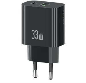 Ładowarka sieciowa USAMS CC317 T65 33W   1xUSB-C 1xUSB-A Fast Charging czarny 1