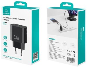 Ładowarka Usams CC317 T65 1x USB-A 1x USB-C 3 A 2