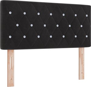 vidaXL Łóżko sprężynowe z materacem i LED Czarne 120x190 cm Aksamit 2