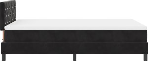 vidaXL Łóżko sprężynowe z materacem i LED Czarne 120x190 cm Aksamit 3