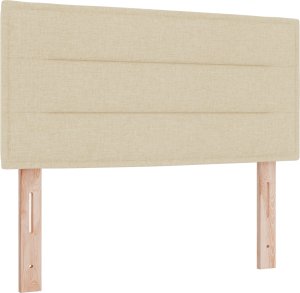 vidaXL Łóżko box spring z materacem w kremowym kolorze, 100 x 200 cm, materiał. 6