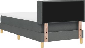 vidaXL łoże Box Spring od z materacem w ciemnoszarym kolorze, 90 x 200 cm, materiał 3
