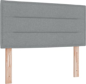 vidaXL Łóżko box spring w jasnoszarym kolorze, 90 x 200 cm, z materiału. 3