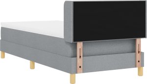 vidaXL Łóżko kontynentalne , jasnoszary materac, 90 x 200 cm 2