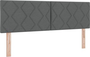 vidaXL Łóżko z pojemnikiem i materacem w ciemnoszarym kolorze, 160 x 200 cm, tkanina. 3