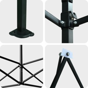 vidaXL Zielony Tunel Ogrodowy ze Składanym Stelażem - 410x280x315 cm - Stal 2