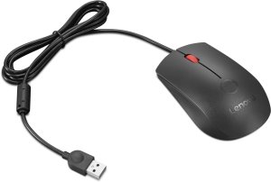 Mysz Lenovo - Mysz - optyczna - 3 Tasten - przewodowa - USB - czarny, czerwony 3