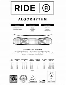 Deska snowboardowa Ride Algorythm Wide 155cm 3