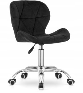 Krzesło obrotowe AVOLA aksamit - czarne 15