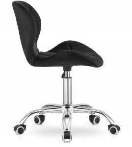 Krzesło obrotowe AVOLA aksamit - czarne 16