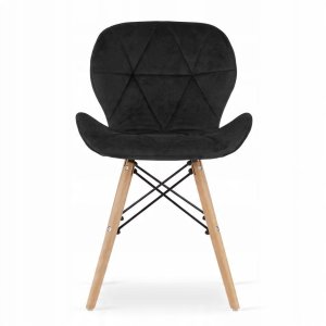 Krzesło LAGO Aksamit - czarne x 4 3