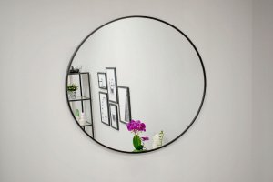 Lustro 40cm czarna rama 6