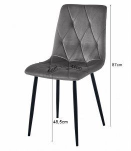 Malys Group Zestaw stół NP 120x80 Craft Czarny + 4 krzesła LIBRA czarne 2
