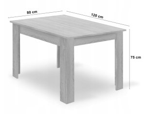 Malys Group Zestaw stół NP 120x80 Craft Czarny + 4 krzesła LIBRA czarne 3