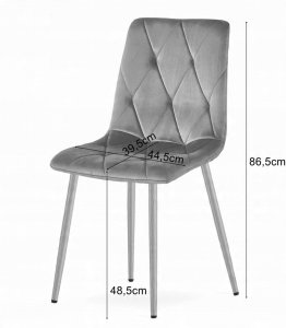 Malys Group Zestaw stół NP 120x80 Dąb Sonoma + 4 krzesła LIBRA szare 2