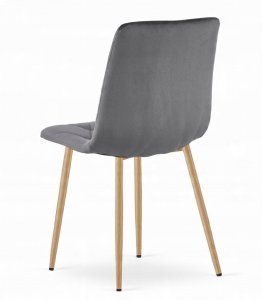 Malys Group Zestaw stół NP 120x80 Dąb Sonoma + 4 krzesła LIBRA szare 7