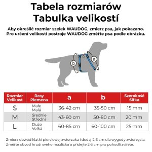 WAUDOG Re-Cotton Szelki Dla Psa Pomarańcz Adresówka QR M 3