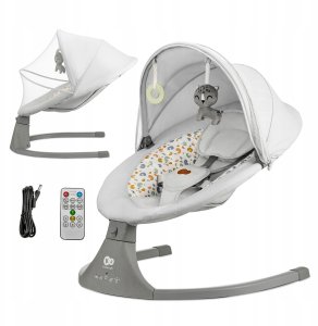 Elektrinės sūpynės Kinderkraft 2in1 Lumi 2, light grey 1